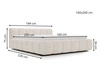 Polsterbett mit Bettkasten und Lattenrost 160x200 Cloud Low Braun