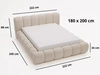 Polsterbett mit Bettkasten und Lattenrost 180x200 Doria Creme