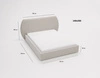 Polsterbett mit Lattenrost 140x200 Blossom - Braun