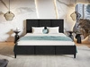 Polsterbett mit Lattenrost 140x200 Trio Schwarz