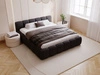 Polsterbett mit Bettkasten und Lattenrost 180x200 Cloud Low Bouclé-Stoff Schwarz