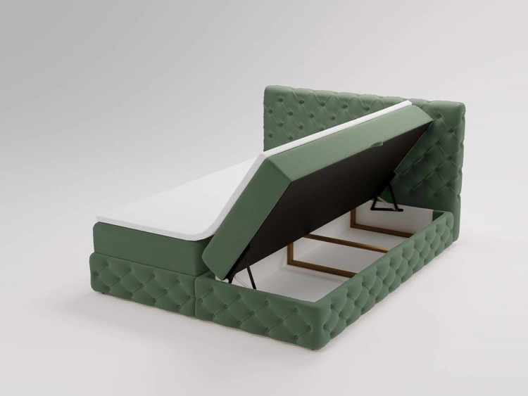 Boxspringbett mit Bettkasten 180x200 Canolo Grün