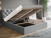 Polsterbett mit Bettkasten und Lattenrost 120x200 Selva Schwarz