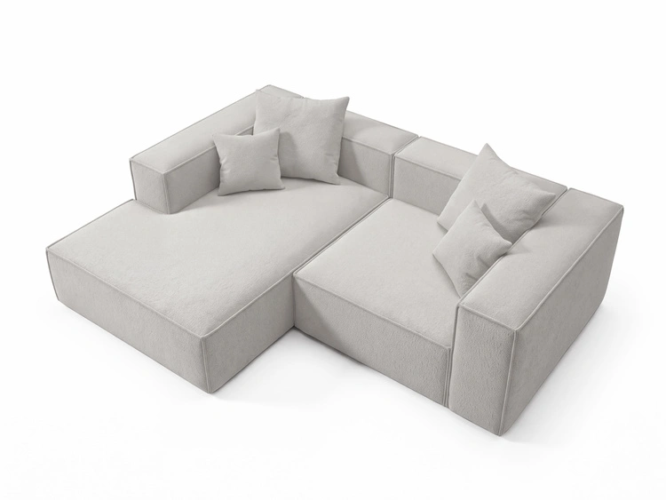 Ecksofa L Links Vellaro Grau