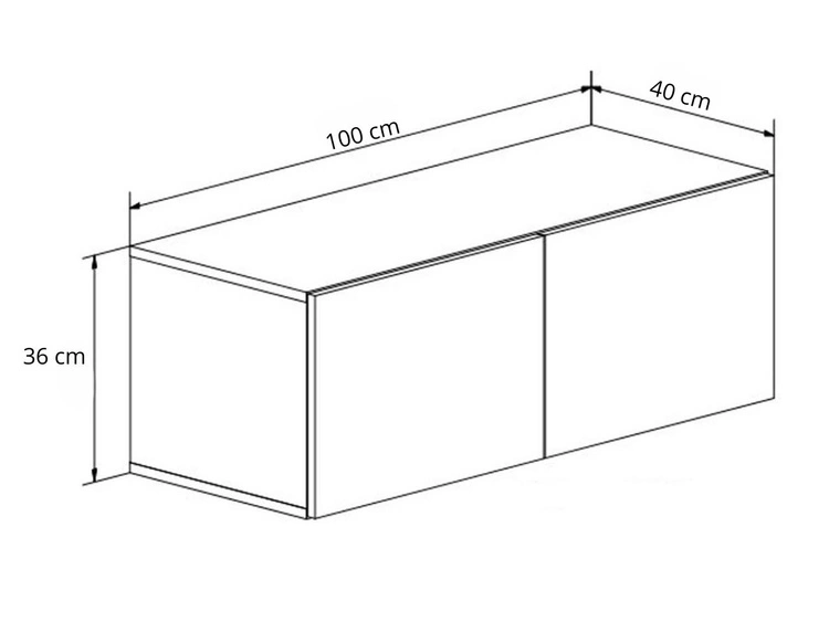 TV-Lowboard mit Türen und LED-Beleuchtung 100 cm Nodoo Kaschmir