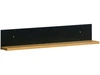 Langes Hängeregal 90 cm für das Wohnzimmer Lavore Wotan Eiche, Schwarz matt