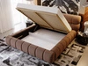 Polsterbett mit Bettkasten und Lattenrost 160x200 Mellow Braun