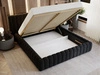 Polsterbett mit Bettkasten und Lattenrost 200x200 Bliss Schwarz