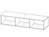TV-Lowboard mit Türen 150 cm Kioto Schwarz matt