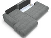 Ecksofa L-Form mit Schlaffunktion und Bettkasten Lisso Links Grau