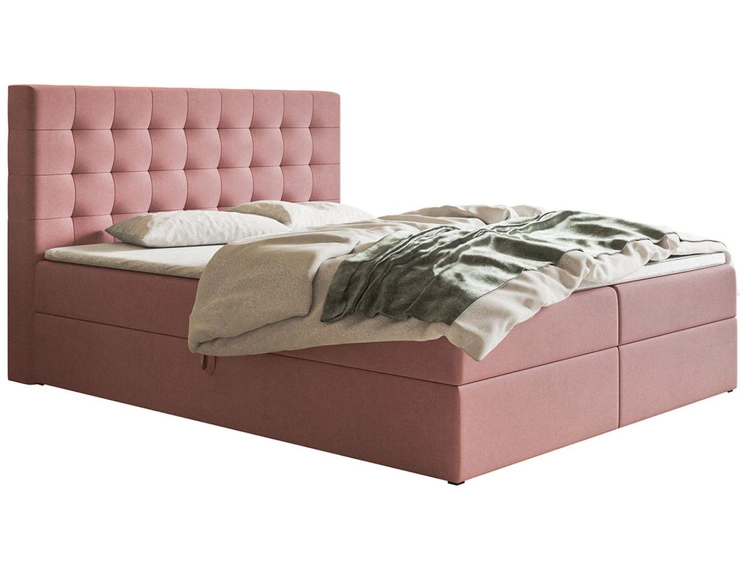 Boxspringbett mit Bettkasten 160x200 Denza Rosa