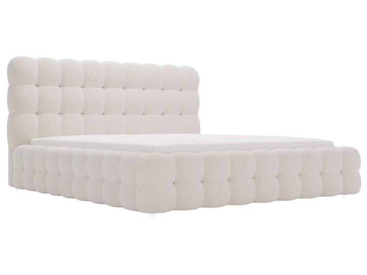 Polsterbett mit Bettkasten und Lattenrost 140x200 Twist Beige