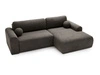 Ecksofa L-Form mit Schlaffunktion und Bettkasten Savana Rechts Grau