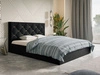 Polsterbett mit Bettkasten und Lattenrost 180x200 Salento Schwarz