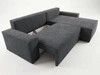 Ecksofa L-Form mit Schlaffunktion und Bettkasten Nivo Graphit