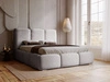 Polsterbett mit Bettkasten und Lattenrost 140x200 Bubble Grau