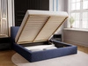 Polsterbett mit Bettkasten und Lattenrost 120x200 Monaco Blau