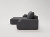 Ecksofa L-Form mit Schlaffunktion und Bettkasten Havi Links Graphit