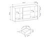 Kommode mit Türen und Schubladen 155 cm Macron Graphit Artisan Eiche