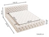 Polsterbett mit Bettkasten und Lattenrost 120x200 Palini Dunkelblau