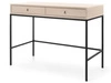 Schminktisch mit Schwarz Metallbeinen Amor Beige