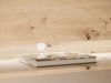 TV-Schrank 90 cm mit LED-Beleuchtung und schwarzen Beinen Aurelie Artisan Eiche