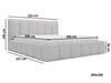 Polsterbett mit Bettkasten und Lattenrost 200x200 Cloud Bouclé-Stoff Braun