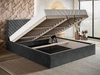 Polsterbett mit Bettkasten und Lattenrost 140x200 Esma Grau
