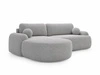 Ecksofa L-Form Links mit Schlaffunktion und Bettkasten Aurio Grau