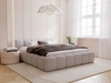 Polsterbett ohne Bettkasten mit Lattenrost 120x200 Cloud Low aus Bouclé-Stoff Grau