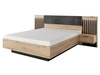 Holzbett mit Kopfteil 160x200 Turia Eiche Artisan, Anthrazit