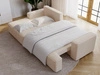 Ecksofa L-Form Links mit Schlaffunktion und Bettkasten California Beige