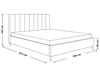 Polsterbett mit Lattenrost 160x200 Snazi Dunkelblau