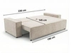 Schlafsofa mit Bettfunktion und Bettkasten Sivra Beige
