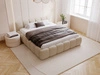 Polsterbett ohne Bettkasten mit Lattenrost 120x200 Cloud Low aus Bouclé-Stoff Dunkelbeige