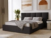 Polsterbett mit Bettkasten und Lattenrost 180x200 Lizbona Schwarz