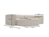 Ecksofa L-Form Rechts Moderne Cord Ecksofa Landi Beige