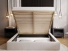 Polsterbett mit Bettkasten und Lattenrost 120x200 Monaco Beige