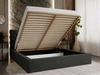 Polsterbett mit Bettkasten und Lattenrost 140x200 Apollo Schwarz