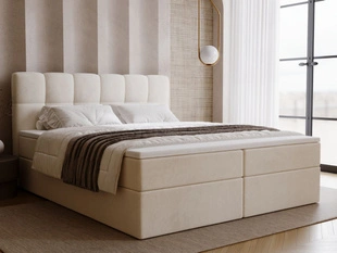 Boxspringbett mit Bettkasten 160x200 Maison Beige