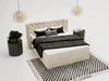 Boxspringbett mit Bettkasten 160x200 Lion Creme