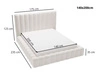 Polsterbett mit Bettkasten und Lattenrost 140x200 Rotto Hellgrau