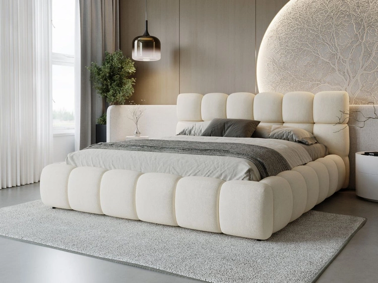 Polsterbett mit Bettkasten und Lattenrost 160x200 Modo Beige