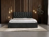 Polsterbett mit Bettkasten und Lattenrost 160x200 Roma Schwarz