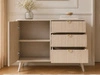 Kommode mit Türe und Schubladen Modena Beige