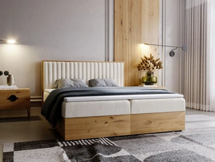 Boxspringbett mit Bettkasten 180x200 Forest Beige