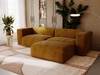 Ecksofa L-Form Rechts Moderne Cord Ecksofa Landi Honigfarben