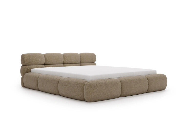 Polsterbett mit Bettkasten und Bettrost 120x200 Sweet Low Braun