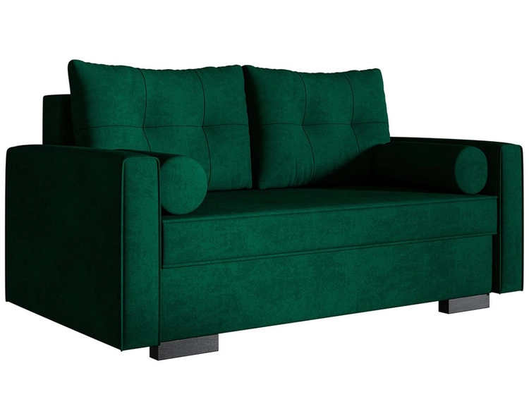 Schlafsofa mit Bettfunktion und Bettkasten Pori Grün