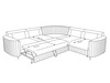 Ecksofa L-Form Links mit Schlaffunktion und Bettkasten Limon Rot